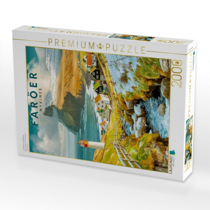 Leuchtturm von Mykines - CALVENDO Foto-Puzzle'