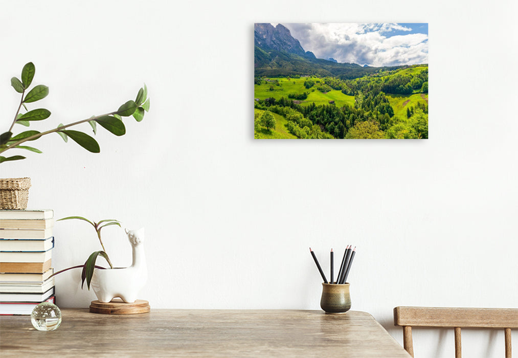 Premium Textil-Leinwand Landschaft bei Kastelruth