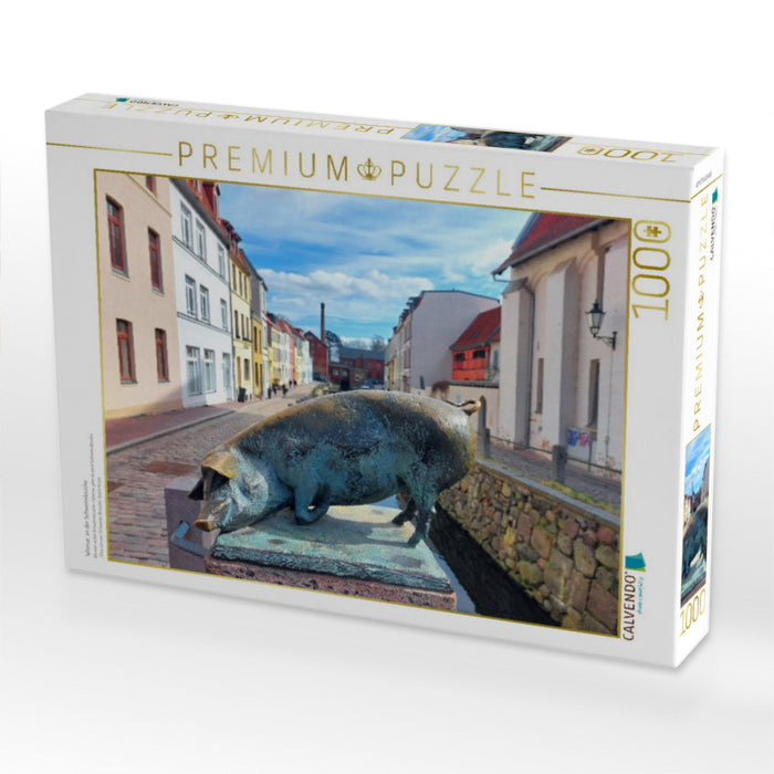 Wismar, an der Schweinsbrücke - CALVENDO Foto-Puzzle'