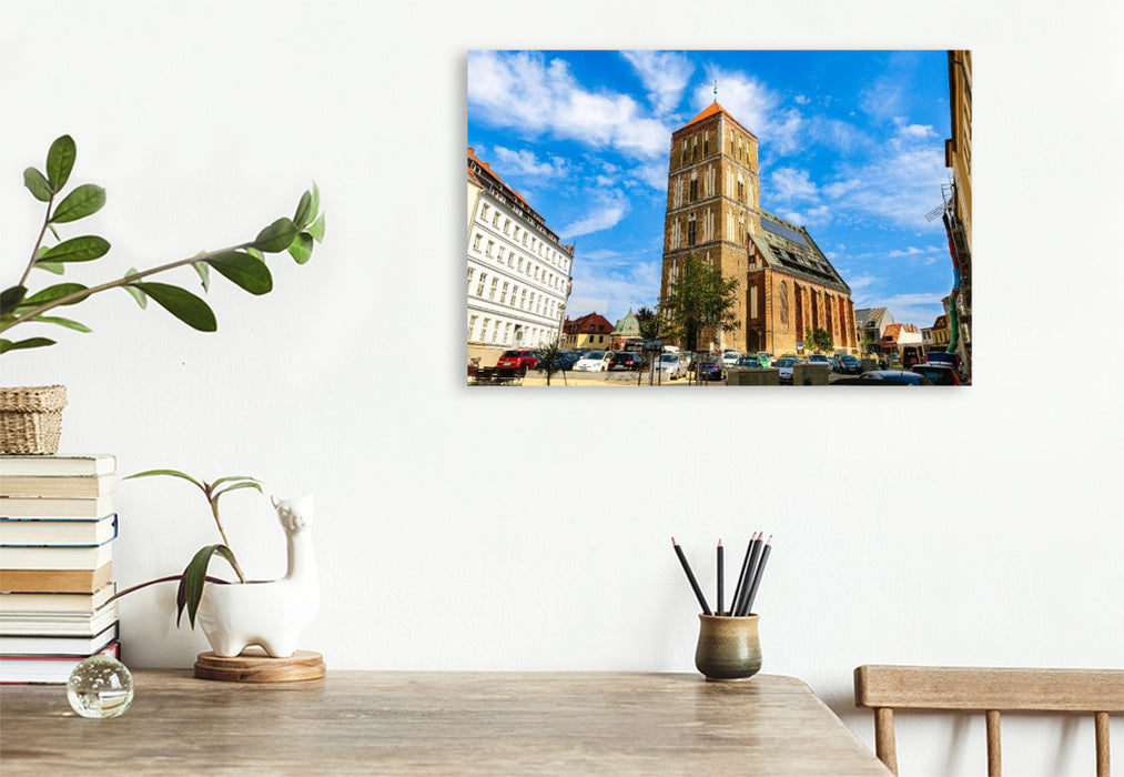 Premium Textil-Leinwand Nikolaikirche