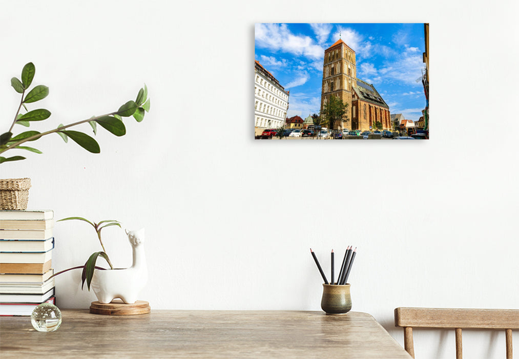 Premium Textil-Leinwand Nikolaikirche