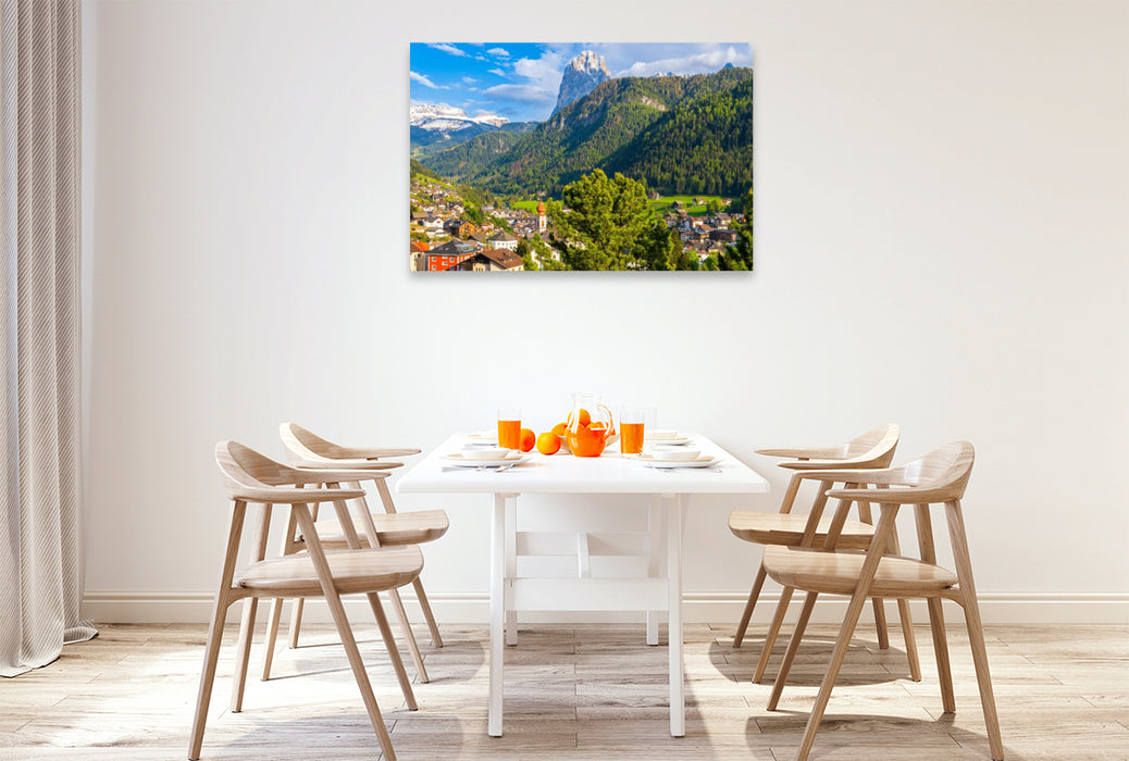 Premium Textil-Leinwand St. Ulrich in Gröden