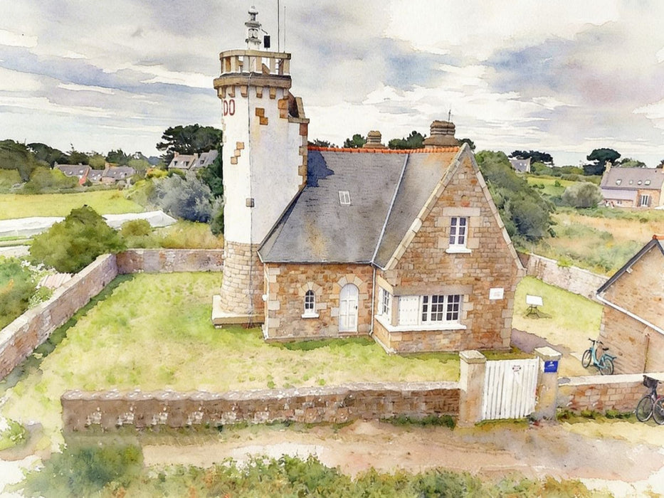 Phare du Roseido in der Bretagne - CALVENDO Foto-Puzzle'