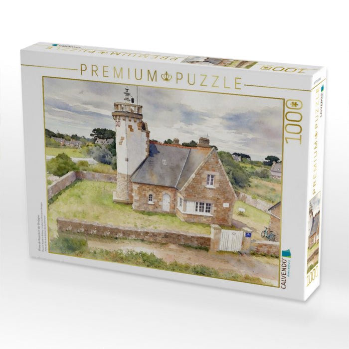 Phare du Roseido in der Bretagne - CALVENDO Foto-Puzzle'