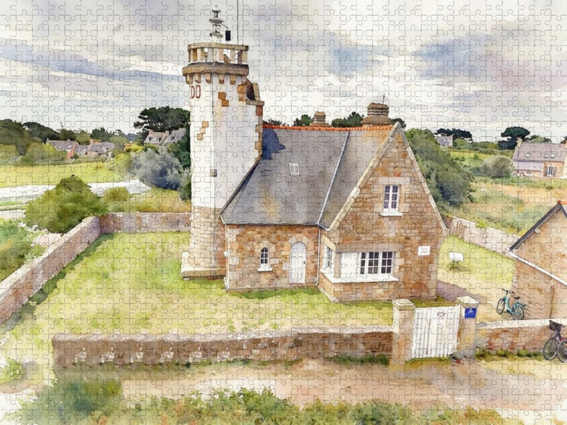 Phare du Roseido in der Bretagne - CALVENDO Foto-Puzzle'