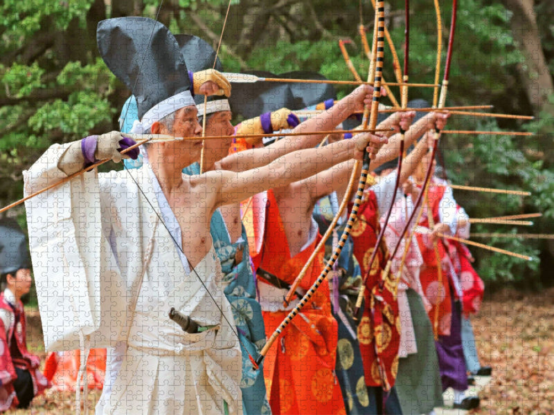 Japanische Bogenschützen der Ogasawara-ryu Tradition - CALVENDO Foto-Puzzle'