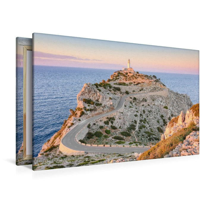 Premium Textil-Leinwand Far de Cap Formentor auf Mallorca