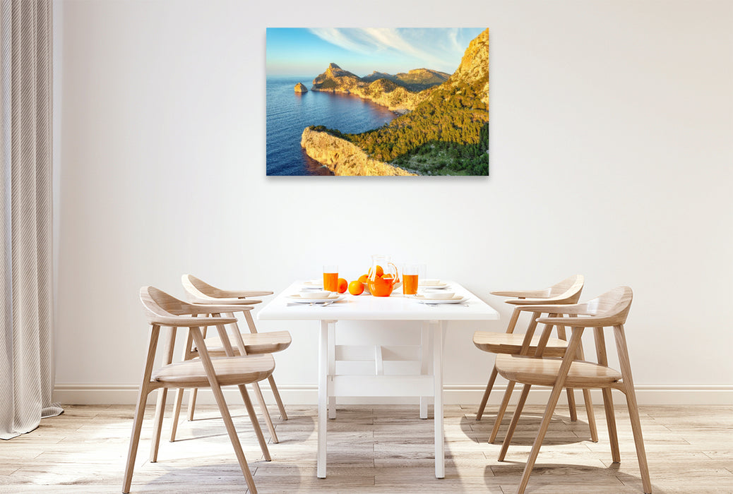 Premium Textil-Leinwand Mirador de Es Colomer auf Mallorca