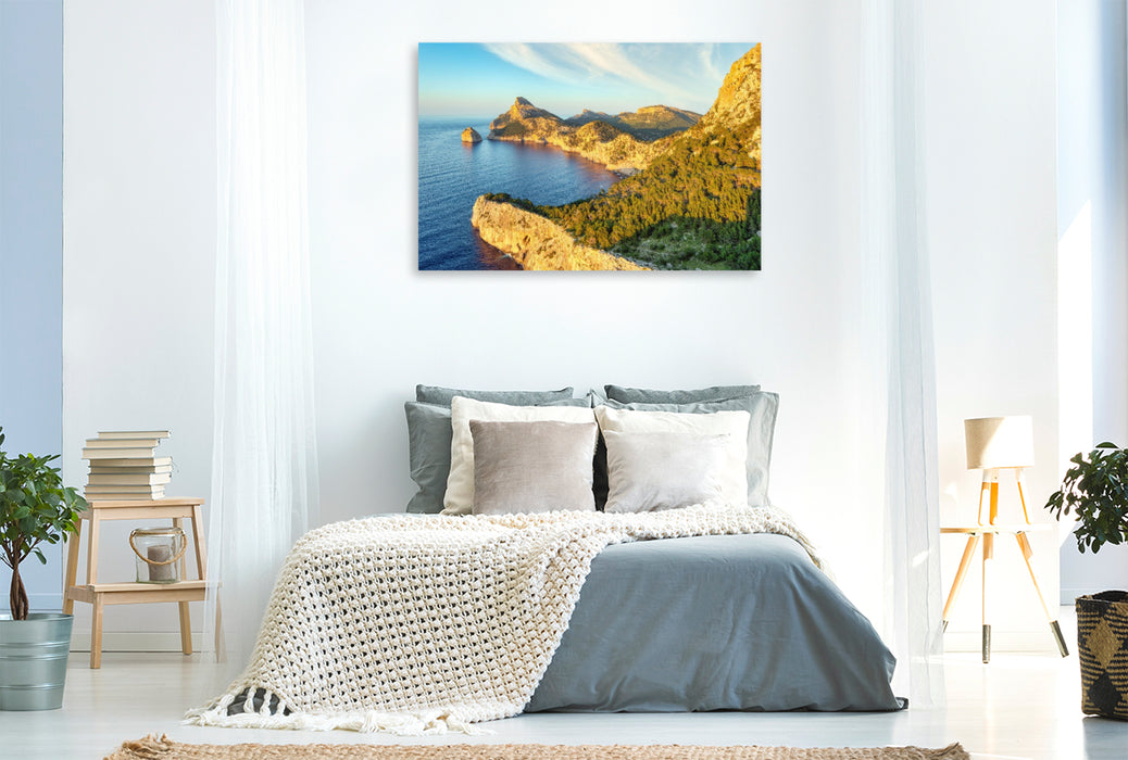 Premium Textil-Leinwand Mirador de Es Colomer auf Mallorca