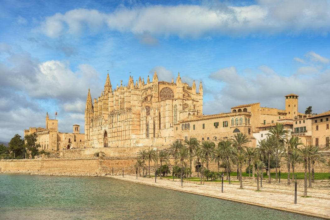 Premium Textil-Leinwand Kathedrale von Palma da Mallorca