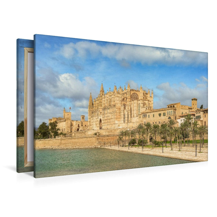 Premium Textil-Leinwand Kathedrale von Palma da Mallorca
