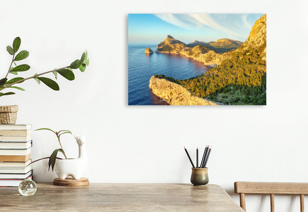 Premium Textil-Leinwand Mirador de Es Colomer auf Mallorca