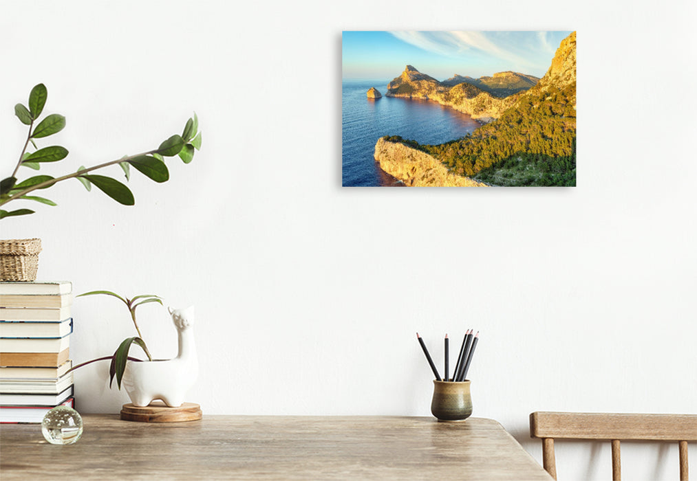Premium Textil-Leinwand Mirador de Es Colomer auf Mallorca