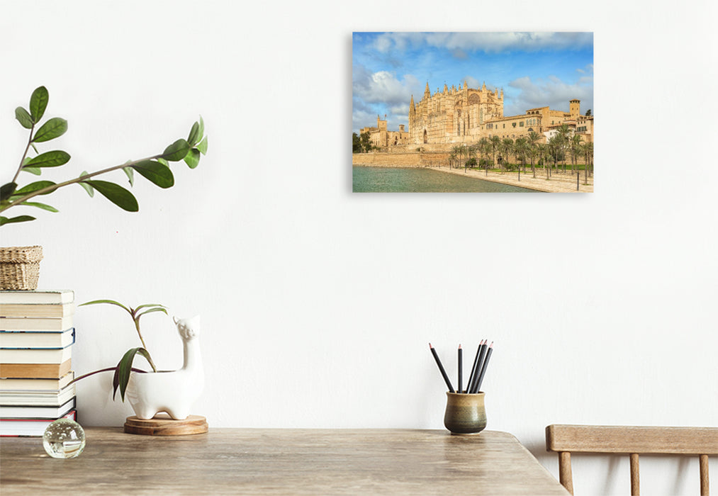 Premium Textil-Leinwand Kathedrale von Palma da Mallorca
