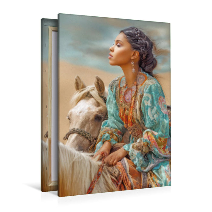 Premium Textil-Leinwand Pferdeliebe
