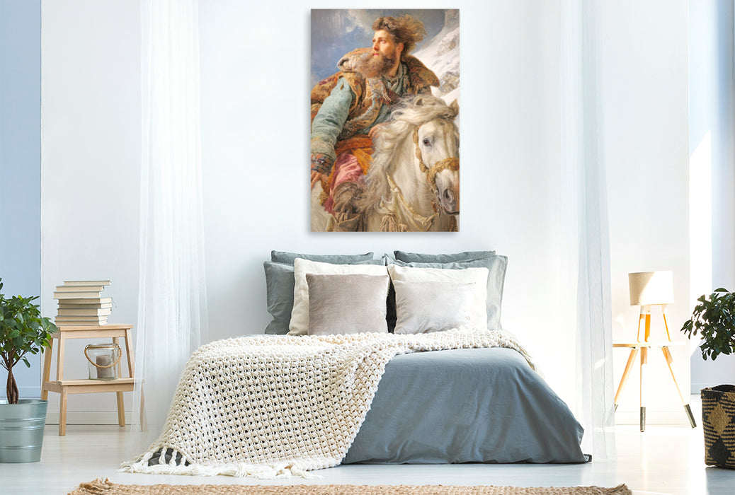 Premium Textil-Leinwand Pferdeliebe