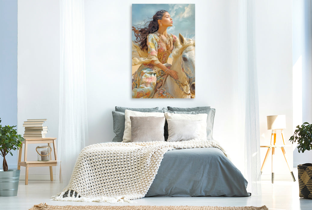 Premium Textil-Leinwand Pferdeliebe