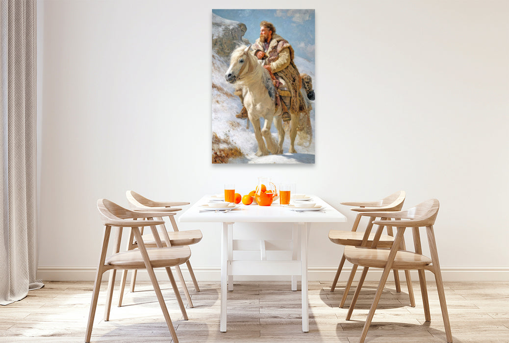 Premium Textil-Leinwand Pferdeliebe