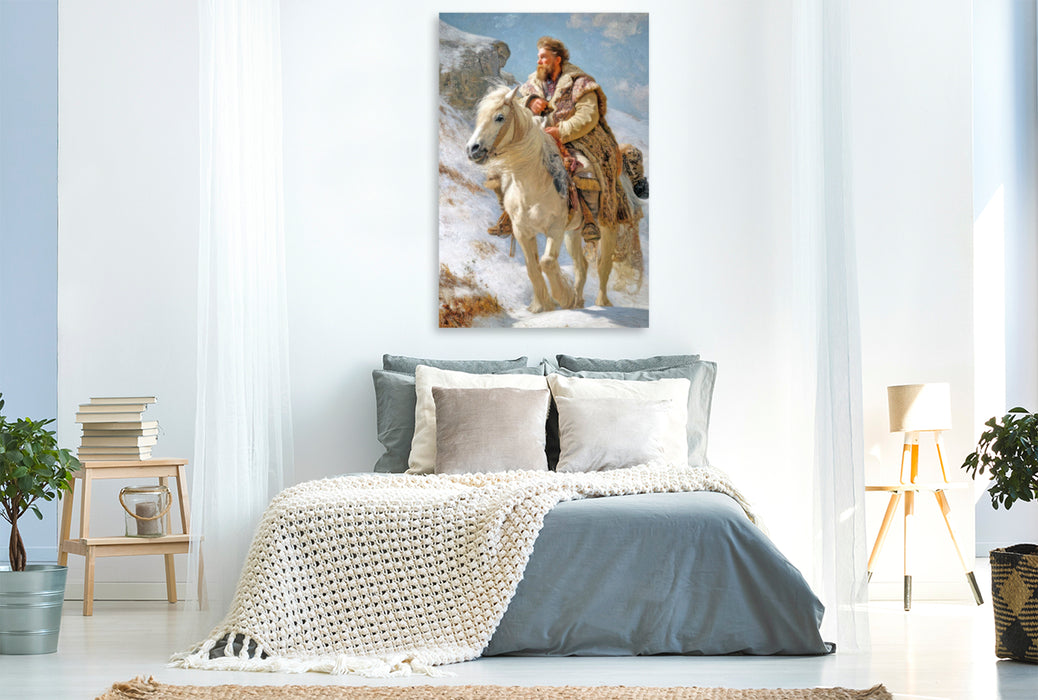 Premium Textil-Leinwand Pferdeliebe