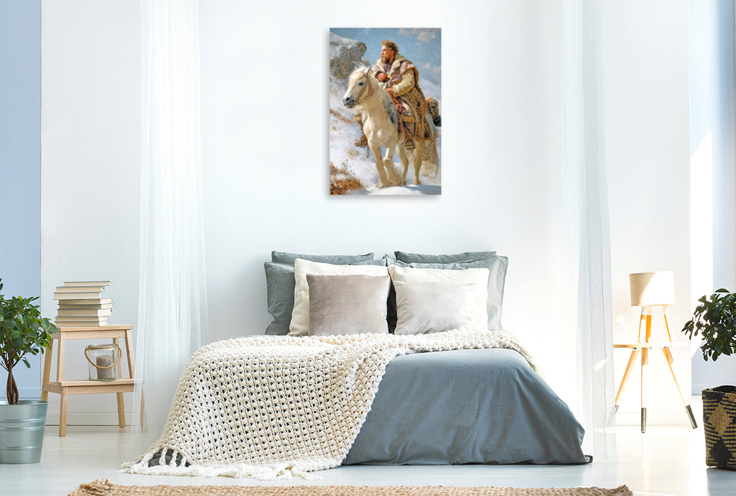 Premium Textil-Leinwand Pferdeliebe