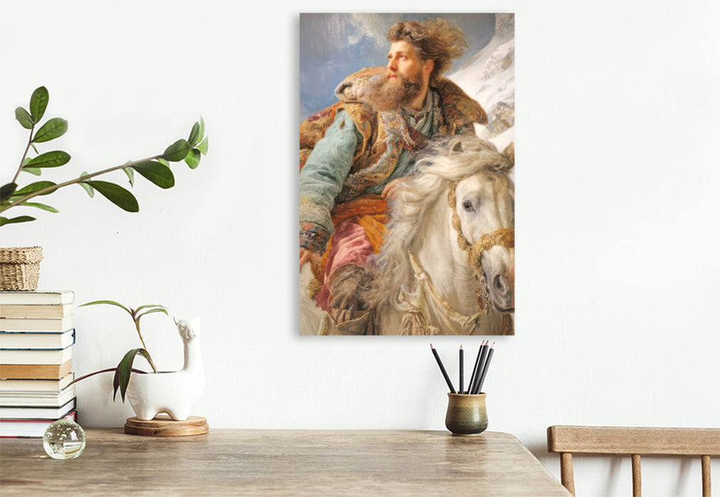 Premium Textil-Leinwand Pferdeliebe