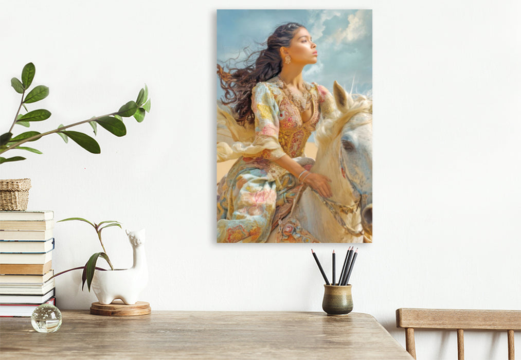 Premium Textil-Leinwand Pferdeliebe