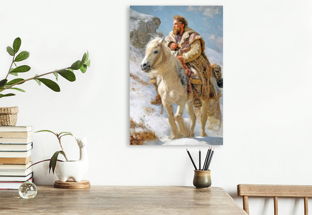 Premium Textil-Leinwand Pferdeliebe