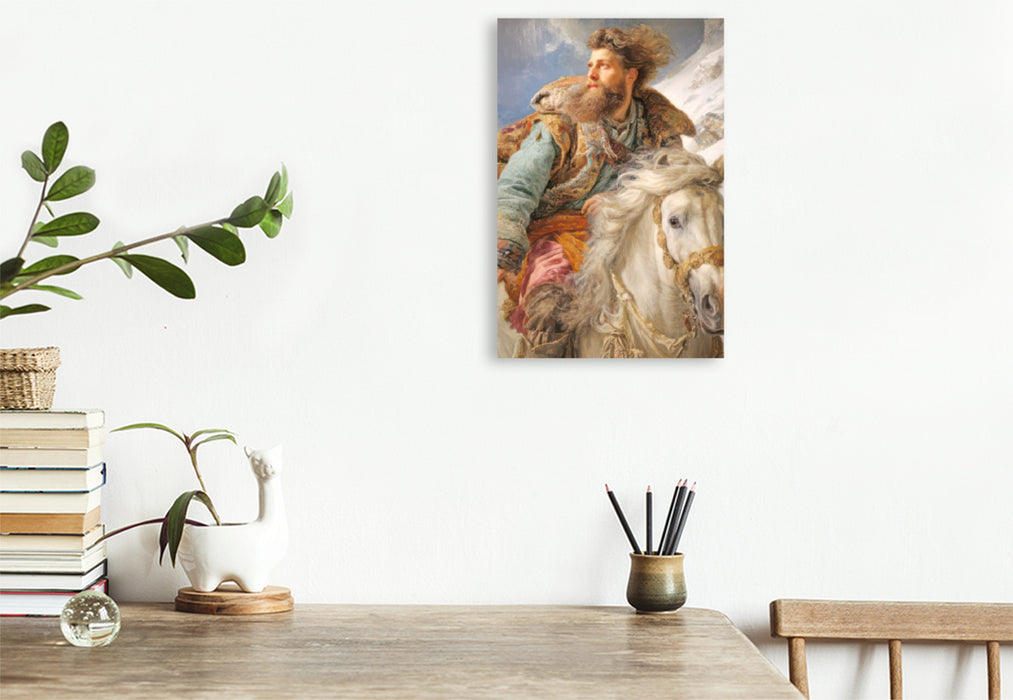 Premium Textil-Leinwand Pferdeliebe