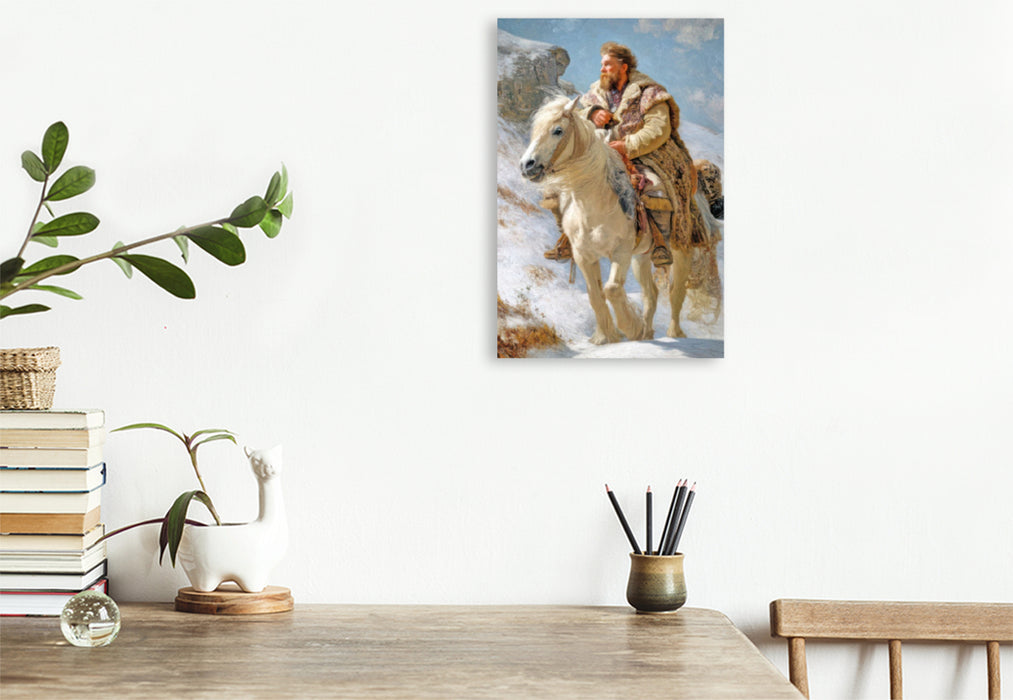 Premium Textil-Leinwand Pferdeliebe
