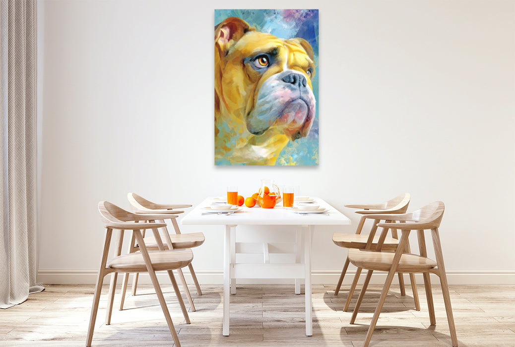 Premium Textil-Leinwand Neo expressive Tierportraits