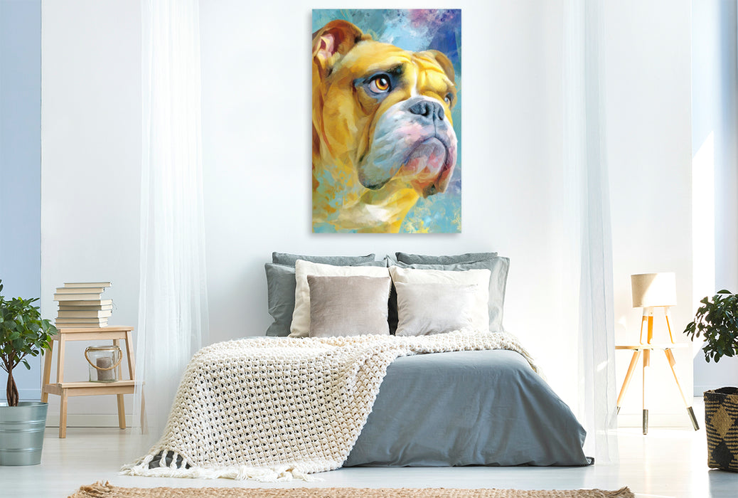 Premium Textil-Leinwand Neo expressive Tierportraits
