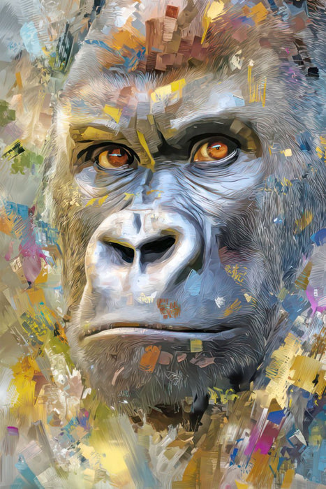 Premium Textil-Leinwand Neo expressive Tierportraits