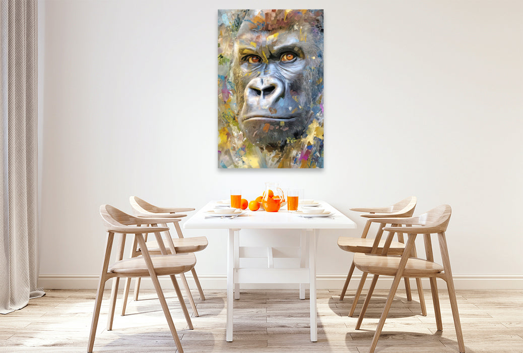 Premium Textil-Leinwand Neo expressive Tierportraits