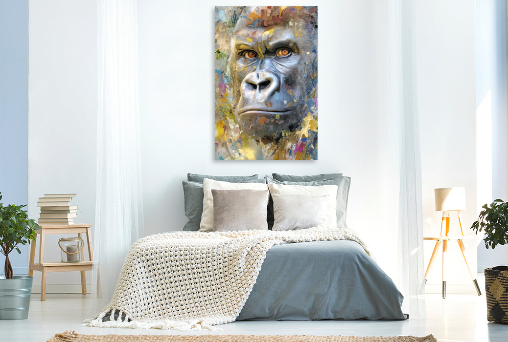 Premium Textil-Leinwand Neo expressive Tierportraits
