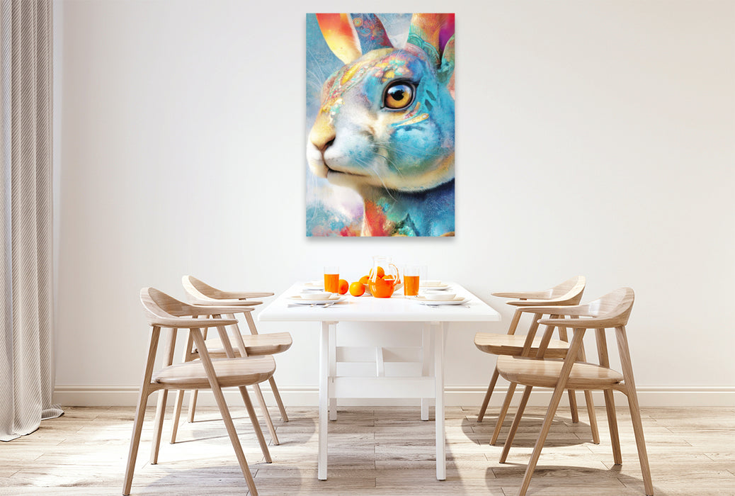 Premium Textil-Leinwand Neo expressive Tierportraits