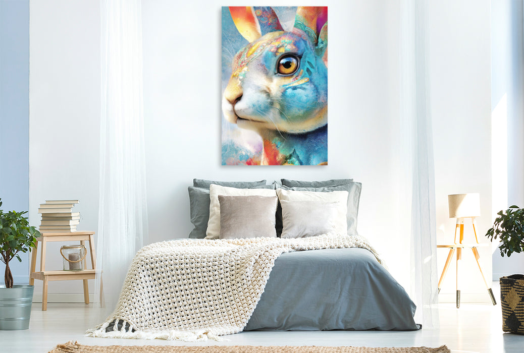 Premium Textil-Leinwand Neo expressive Tierportraits
