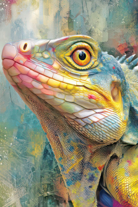Premium Textil-Leinwand Neo expressive Tierportraits
