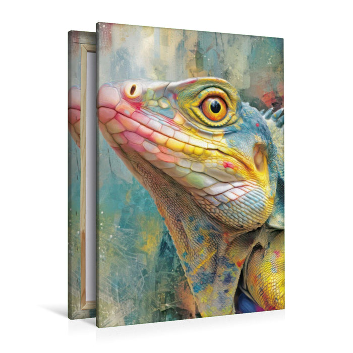 Premium Textil-Leinwand Neo expressive Tierportraits