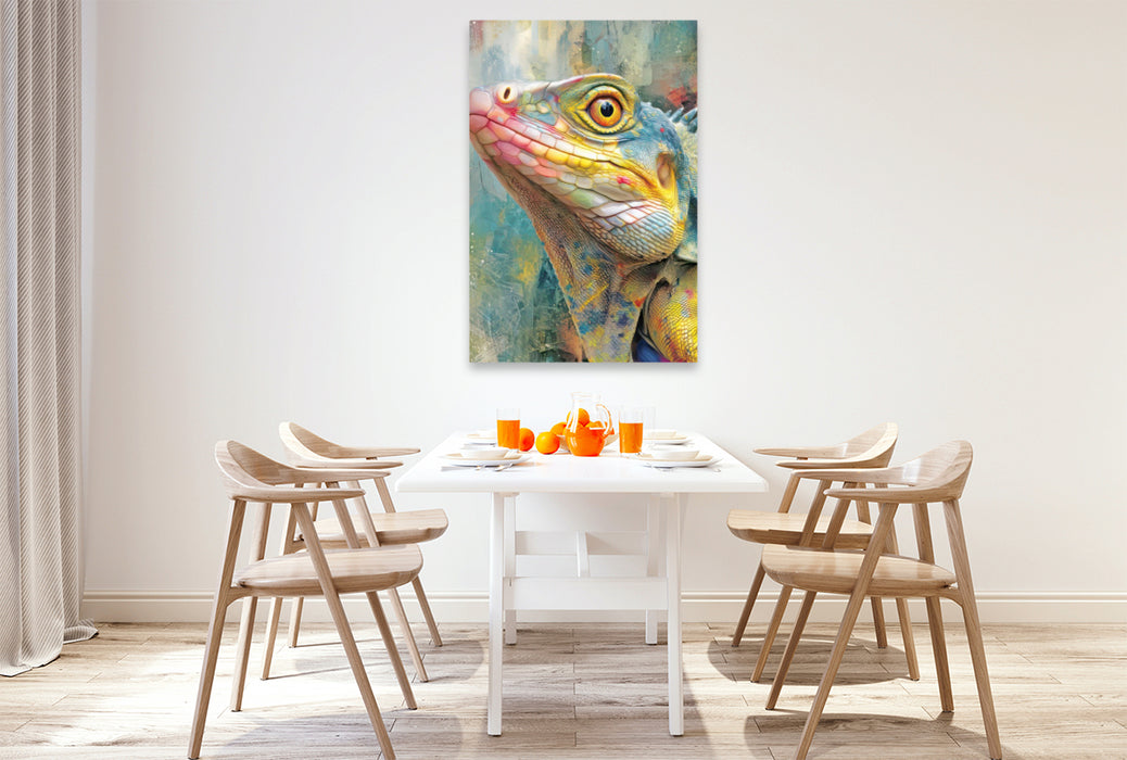 Premium Textil-Leinwand Neo expressive Tierportraits