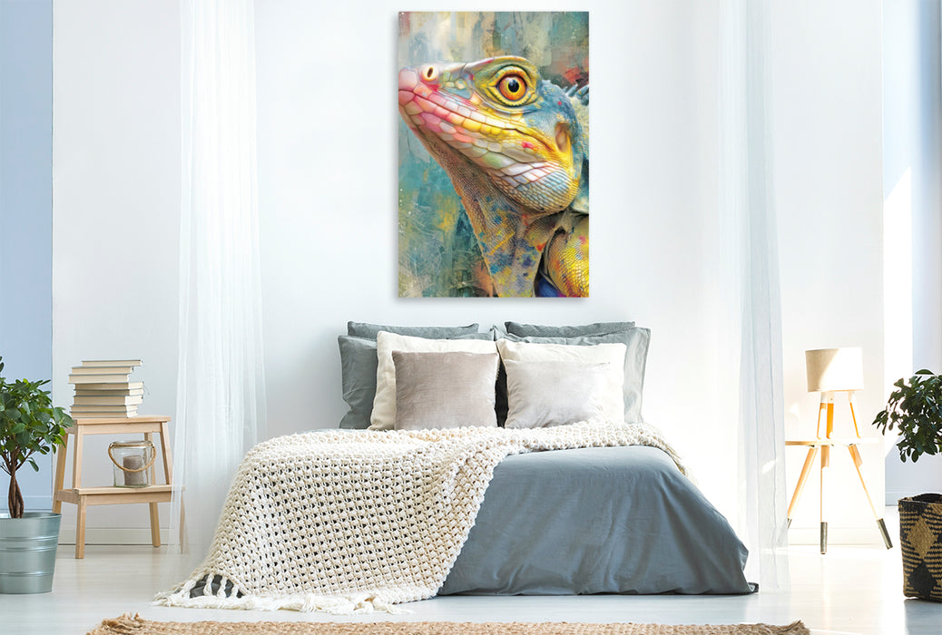 Premium Textil-Leinwand Neo expressive Tierportraits
