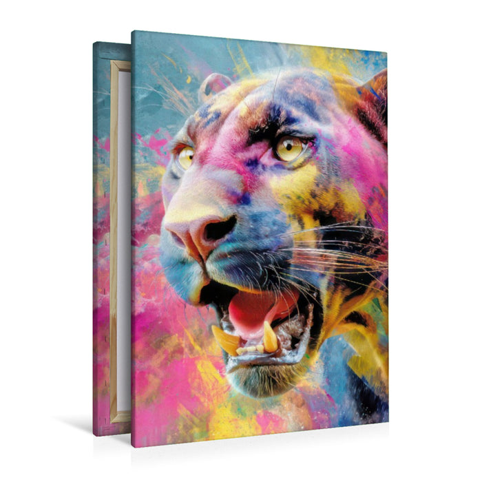 Premium Textil-Leinwand Neo expressive Tierportraits