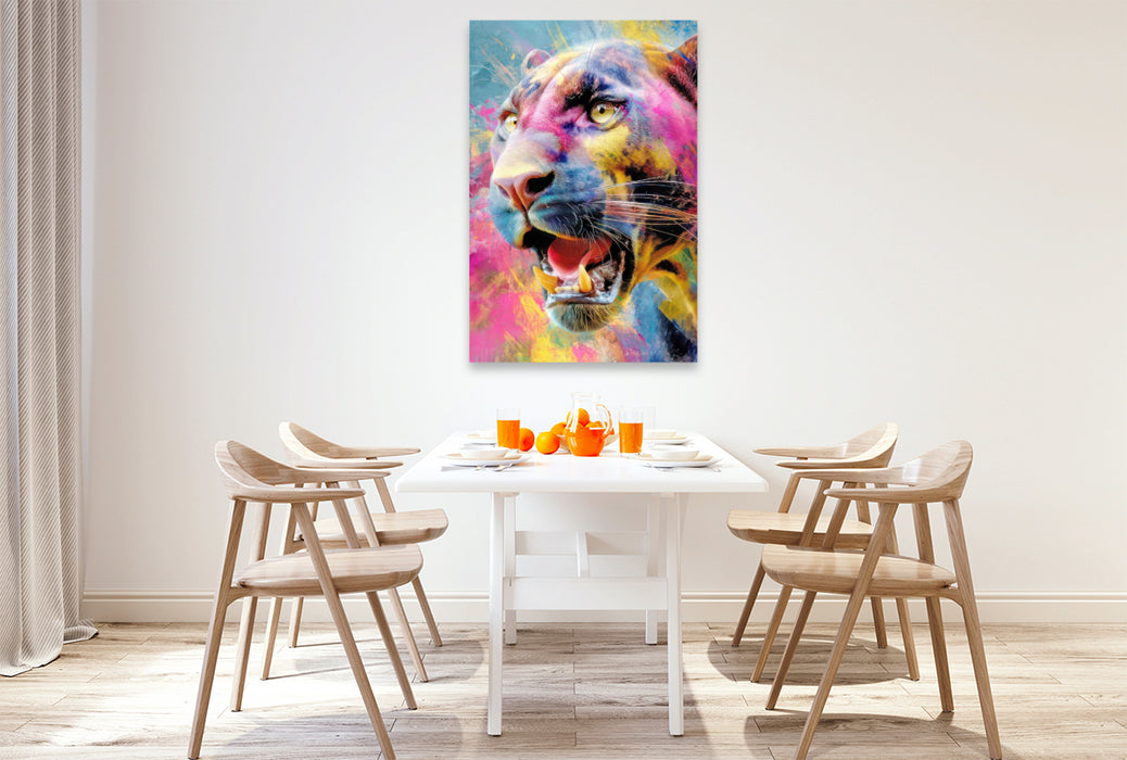Premium Textil-Leinwand Neo expressive Tierportraits