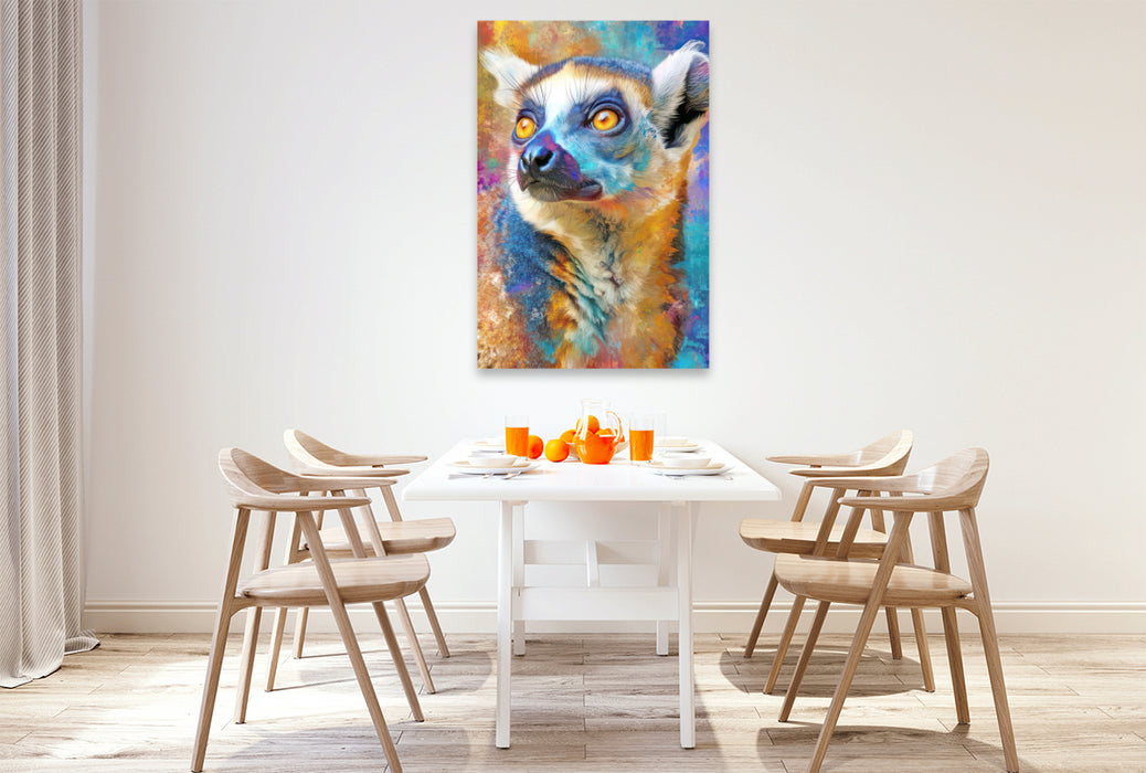 Premium Textil-Leinwand Neo expressive Tierportraits