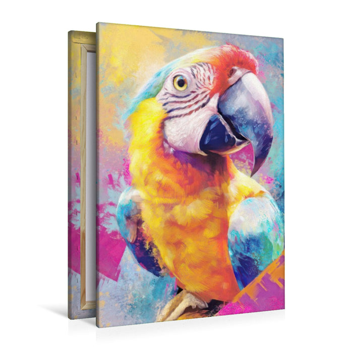 Premium Textil-Leinwand Neo expressive Tierportraits
