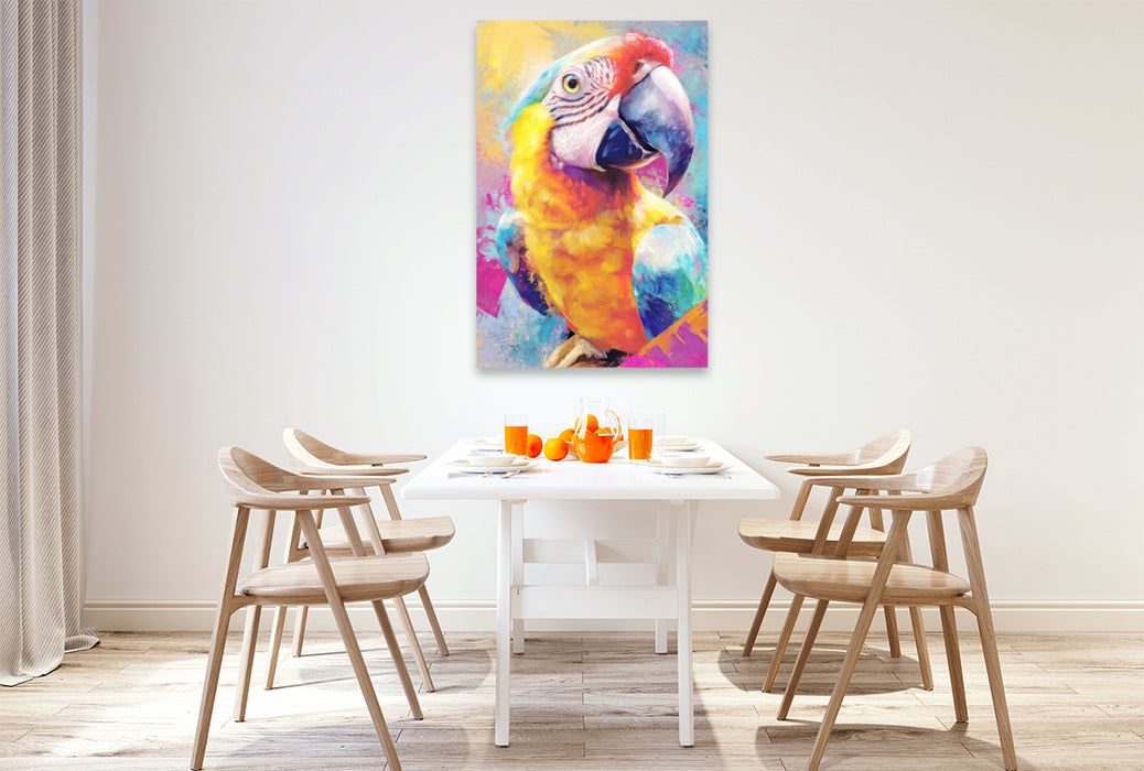 Premium Textil-Leinwand Neo expressive Tierportraits