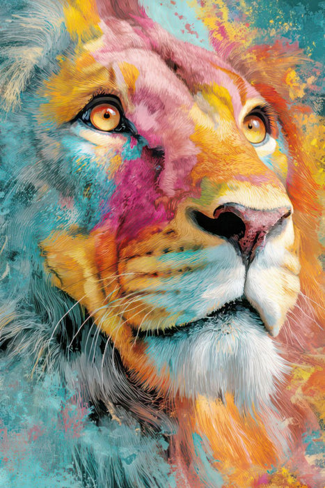 Premium Textil-Leinwand Neo expressive Tierportraits