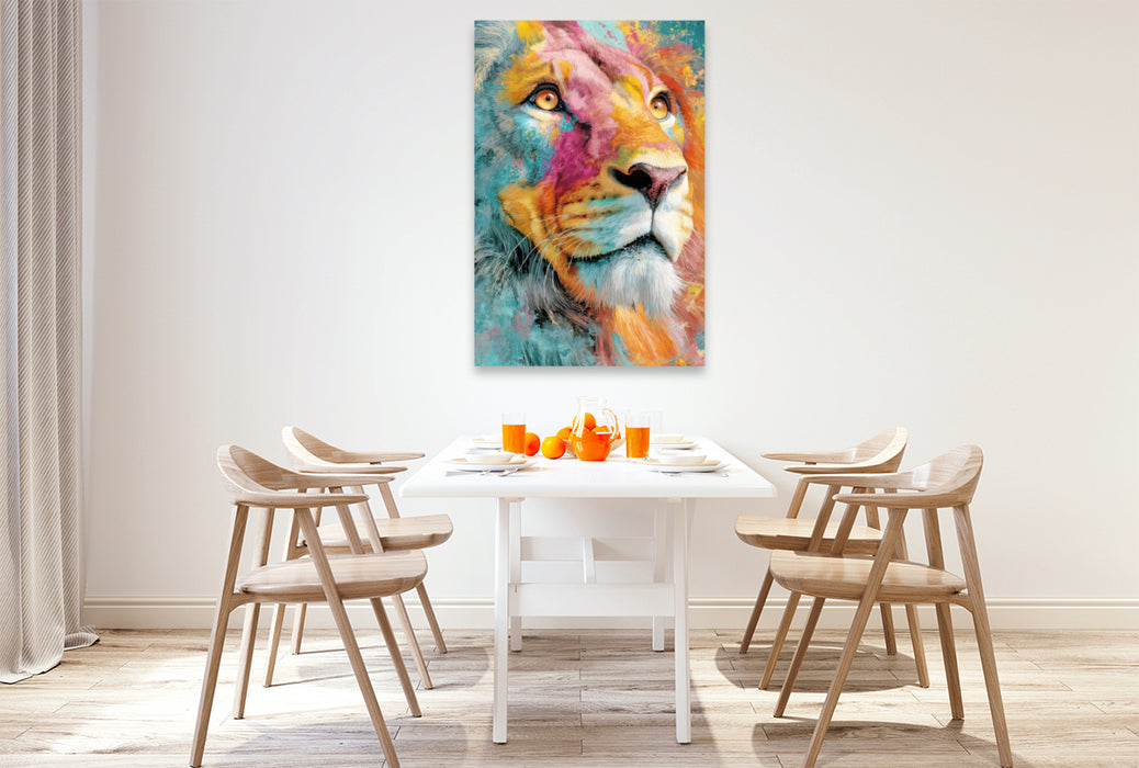 Premium Textil-Leinwand Neo expressive Tierportraits