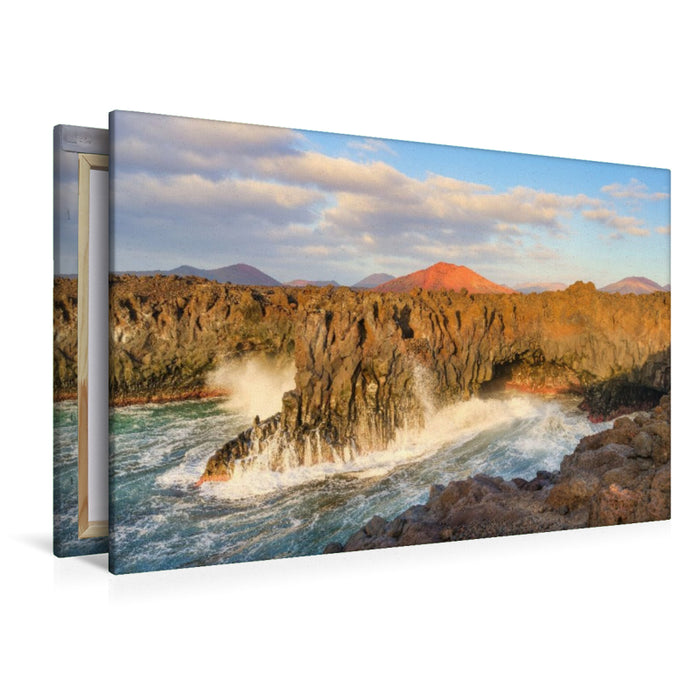 Premium Textil-Leinwand Los Hervideros auf Lanzarote