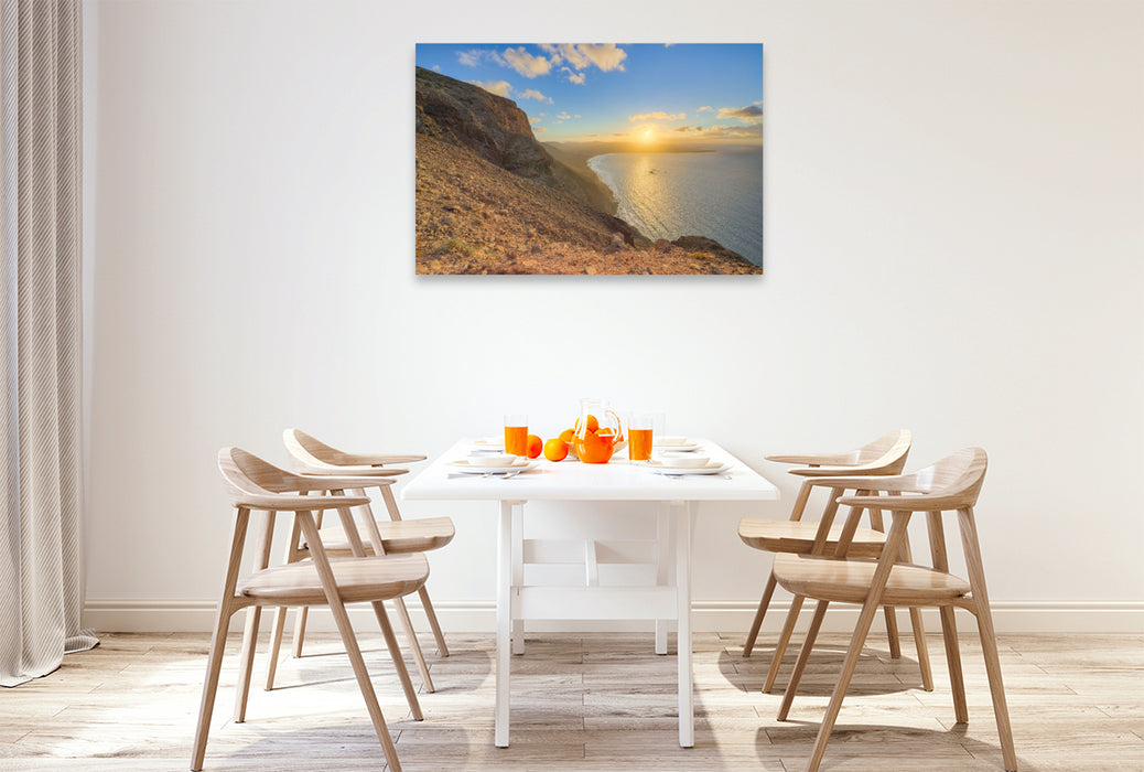 Premium Textil-Leinwand Mirador Rincón de Haría auf Lanzarote