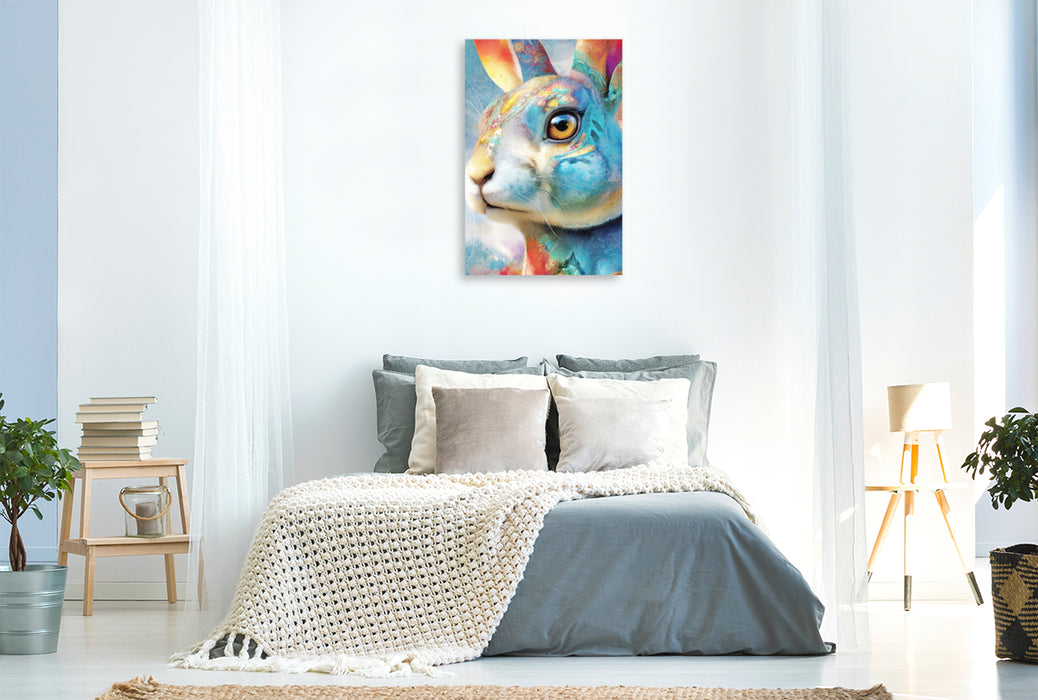 Premium Textil-Leinwand Neo expressive Tierportraits